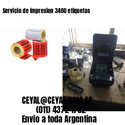 Servicio de impresion 3400 etiquetas