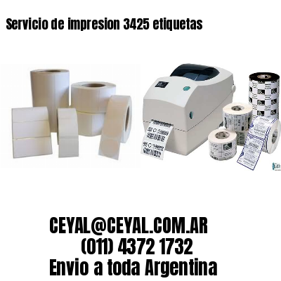 Servicio de impresion 3425 etiquetas