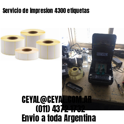 Servicio de impresion 4300 etiquetas