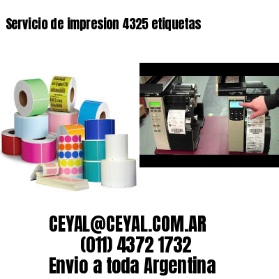 Servicio de impresion 4325 etiquetas