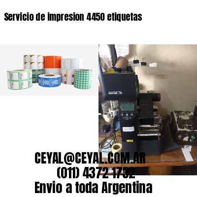Servicio de impresion 4450 etiquetas