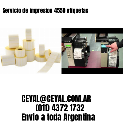 Servicio de impresion 4550 etiquetas