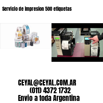 Servicio de impresion 500 etiquetas