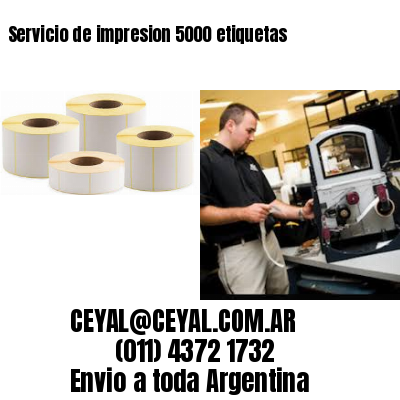 Servicio de impresion 5000 etiquetas