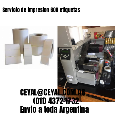 Servicio de impresion 600 etiquetas