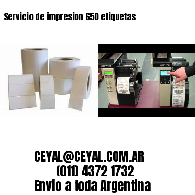 Servicio de impresion 650 etiquetas