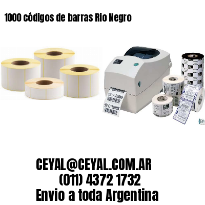1000 códigos de barras Rio Negro