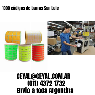 1000 códigos de barras San Luis