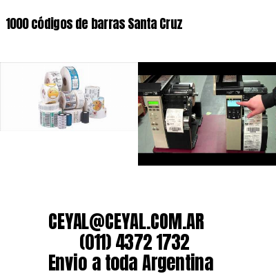 1000 códigos de barras Santa Cruz