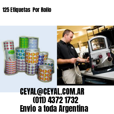 125 Etiquetas  Por Rollo