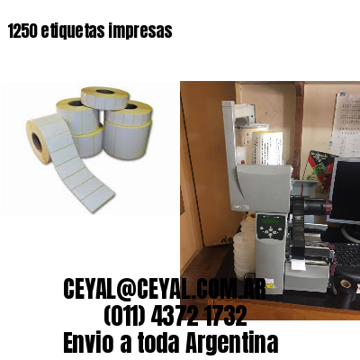 1250 etiquetas impresas