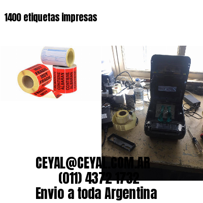 1400 etiquetas impresas