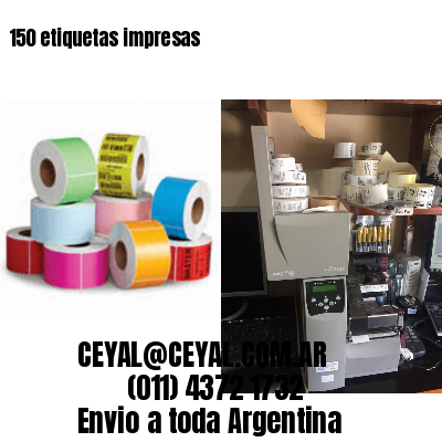 150 etiquetas impresas
