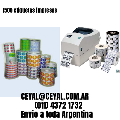1500 etiquetas impresas