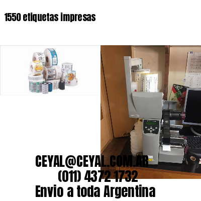 1550 etiquetas impresas