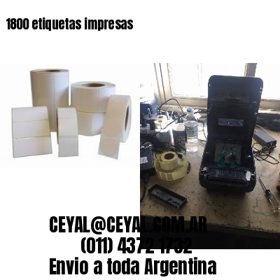 1800 etiquetas impresas