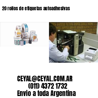 20 rollos de etiquetas autoadhesivas