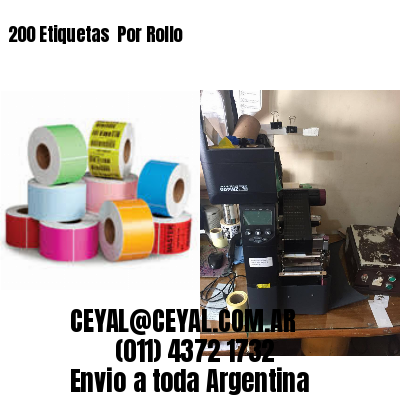 200 Etiquetas  Por Rollo