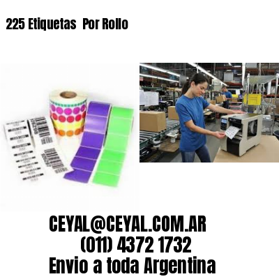 225 Etiquetas  Por Rollo