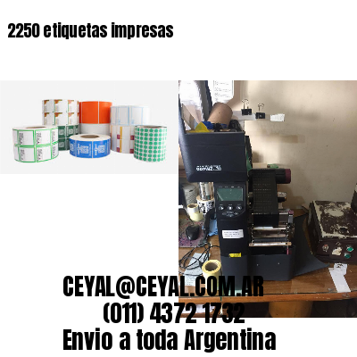 2250 etiquetas impresas