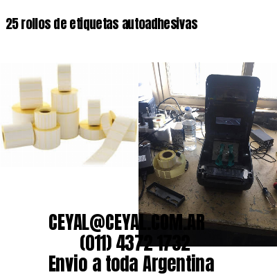 25 rollos de etiquetas autoadhesivas