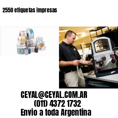 2550 etiquetas impresas