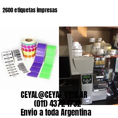 2600 etiquetas impresas