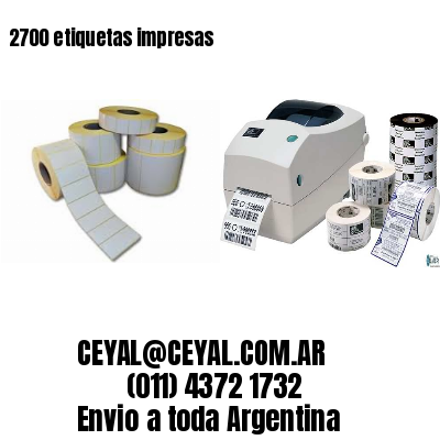 2700 etiquetas impresas