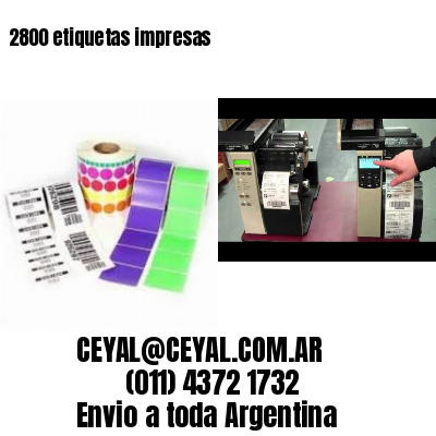 2800 etiquetas impresas