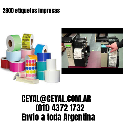 2900 etiquetas impresas