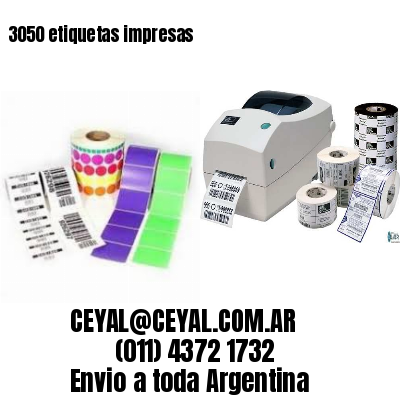 3050 etiquetas impresas
