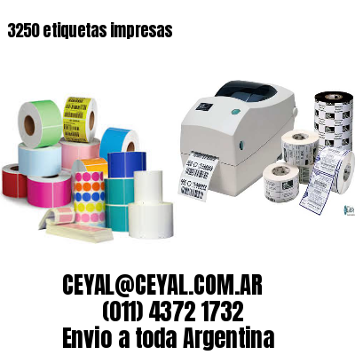3250 etiquetas impresas