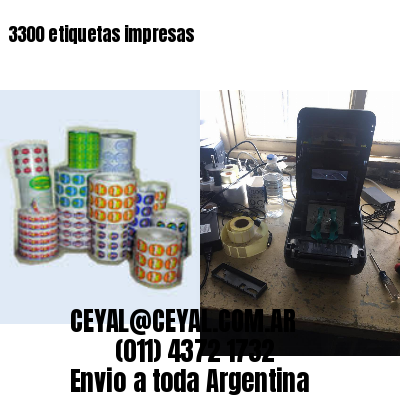 3300 etiquetas impresas