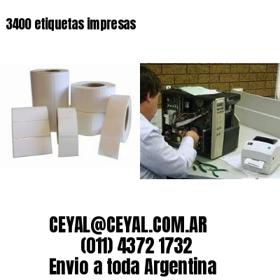 3400 etiquetas impresas