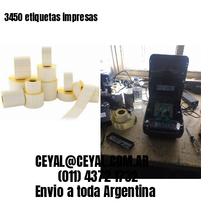 3450 etiquetas impresas