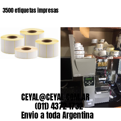 3500 etiquetas impresas