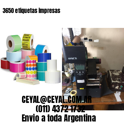 3650 etiquetas impresas