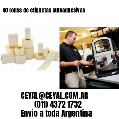 40 rollos de etiquetas autoadhesivas