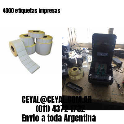 4000 etiquetas impresas