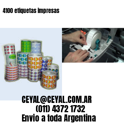 4100 etiquetas impresas