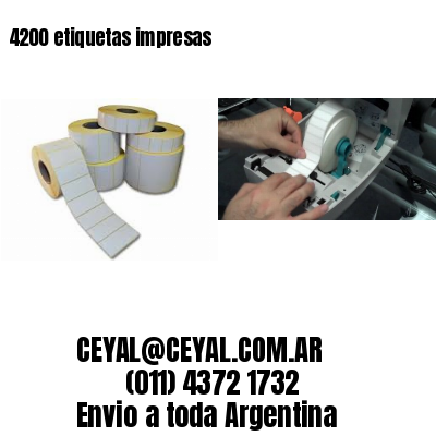 4200 etiquetas impresas