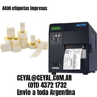 4400 etiquetas impresas