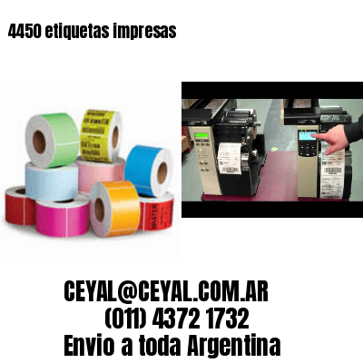 4450 etiquetas impresas