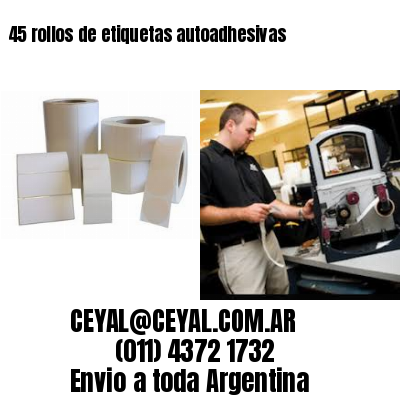 45 rollos de etiquetas autoadhesivas