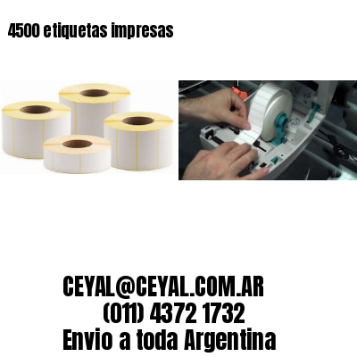 4500 etiquetas impresas