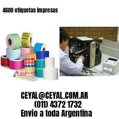 4600 etiquetas impresas