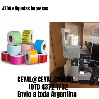 4700 etiquetas impresas