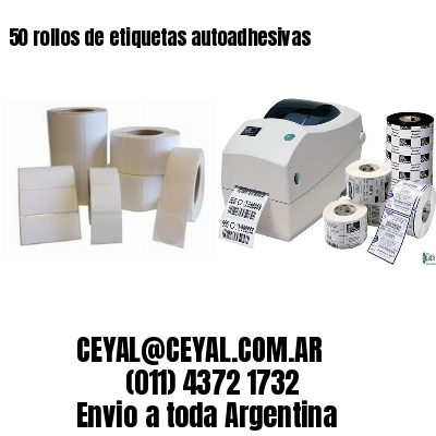 50 rollos de etiquetas autoadhesivas