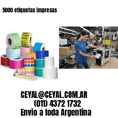 5000 etiquetas impresas