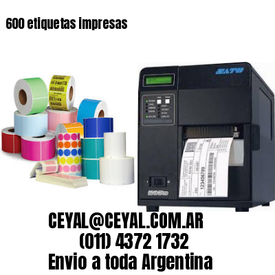 600 etiquetas impresas